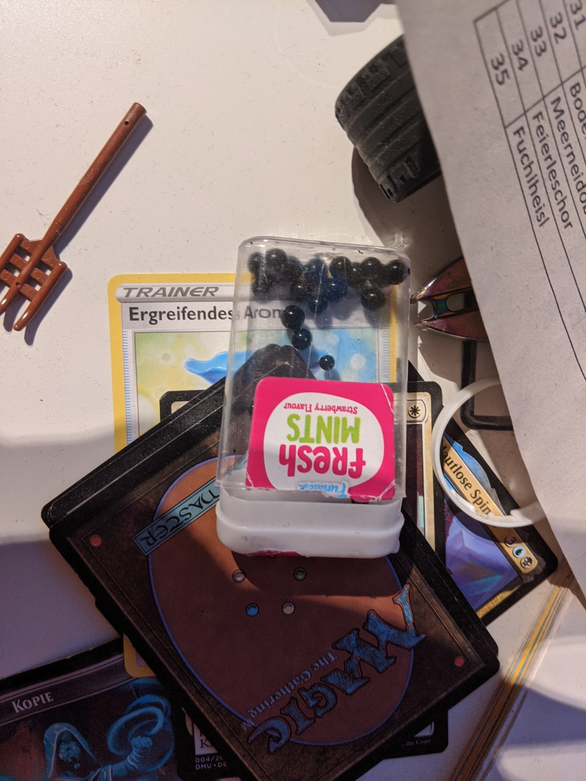 black balls in fresh mints package