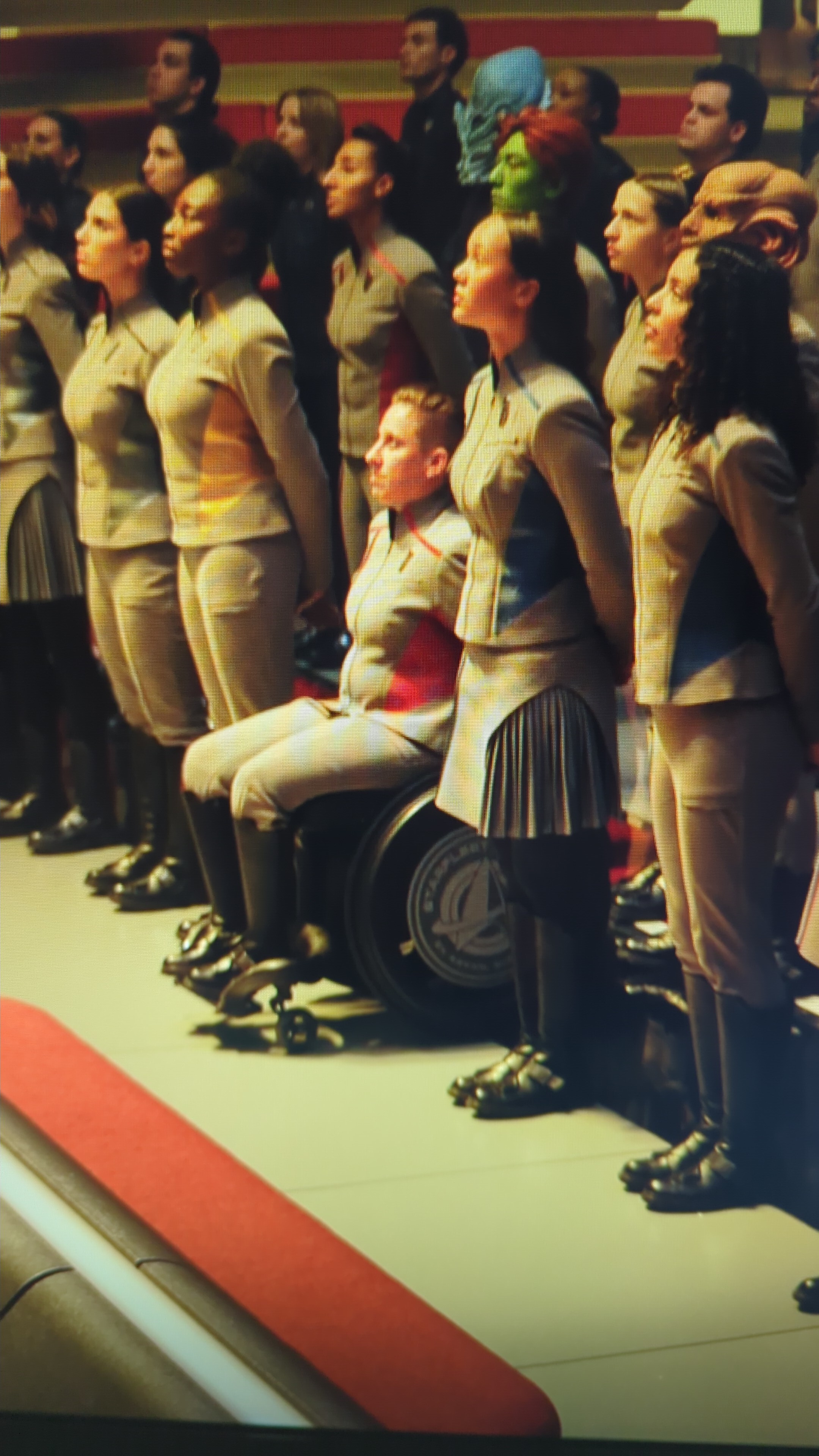 Federation cadet in a current day wheelchair